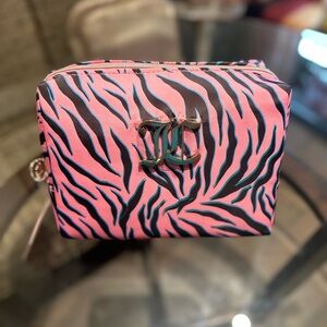 Stylish Pink Zebra Print Cosmetic Bag Bundle